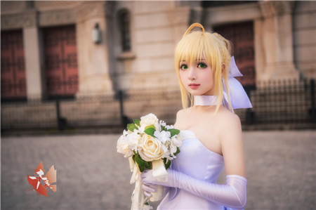 cosplay婚纱_cosplay美图《Fate》婚纱Saber